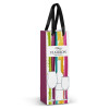 Branded Champagne Full Colour Ribbon Handle Paper Bags